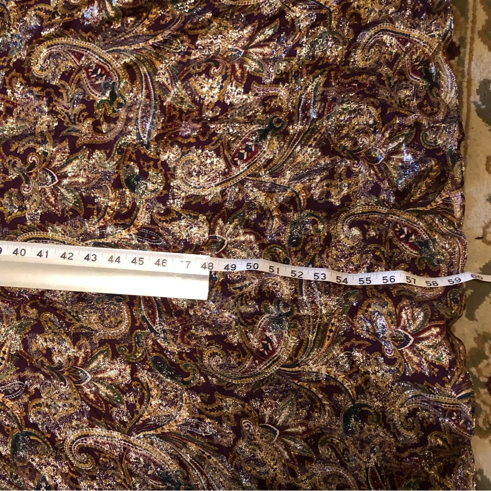 Stylish Classy Ralph Lauren Dress Maroon Paisley Print S 2 - Picture 10 of 11